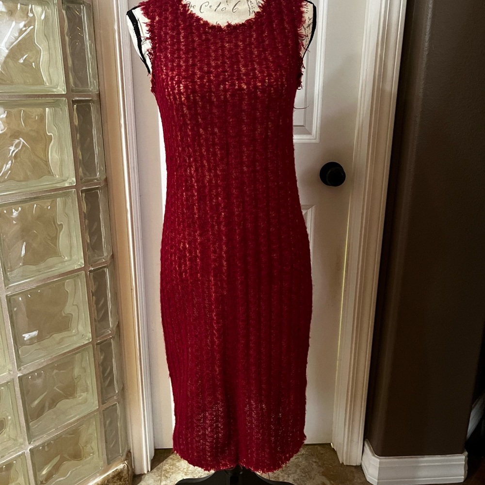 Red dress by Future Ozbek.